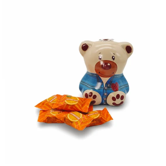 Geleebonbons - Sweet Teddy Bear, mit Orangengeschmack und Sparschwein, Magnat, 60 g