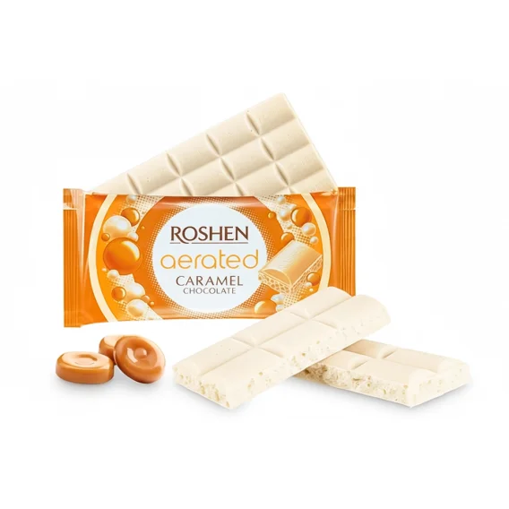 Luftige Schokolade, mit Karamellgeschmack, Roshen, 80 g