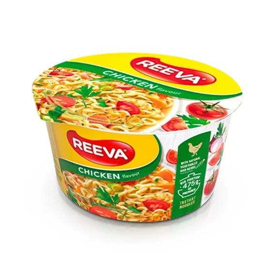 Лапша быстрого приготовления, со вкусом курицы, Рива, 75 г