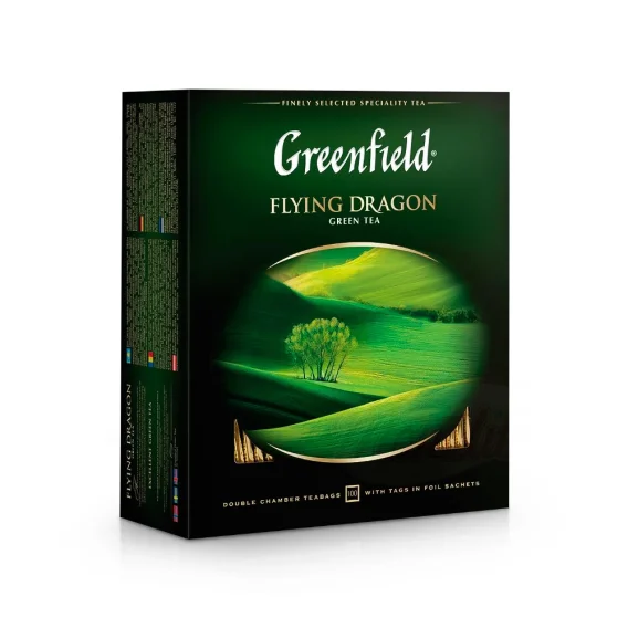 Чай зелёный - Flying Dragon, в пакетиках, Greenfield, 100 х 2 г