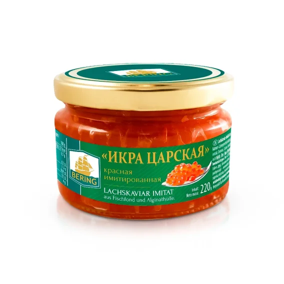 Lachskaviar - Zarskaja, imitiert, Bering, 220 g