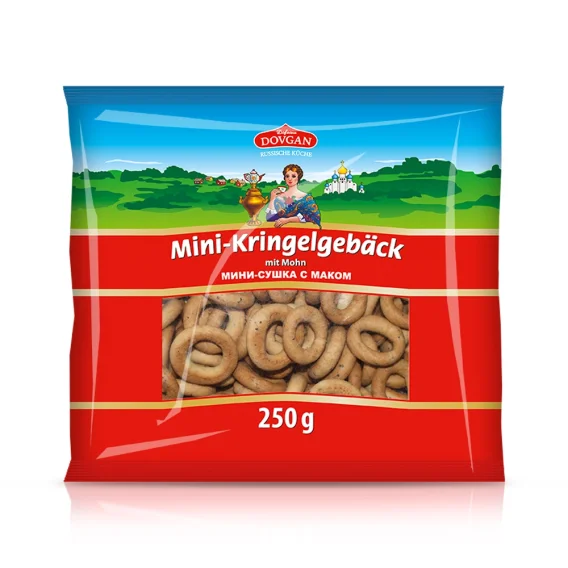 Mini-Kringelgebäck mit Mohn, Dovgan, 250 g