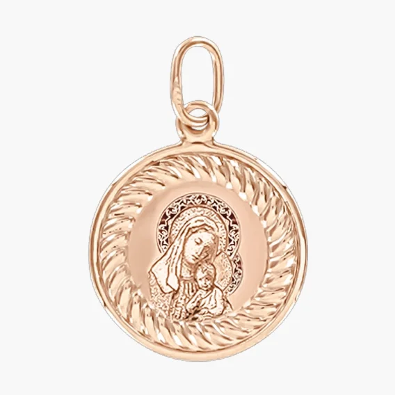 Подвеска - иконка, красное золото 585°, 27 мм