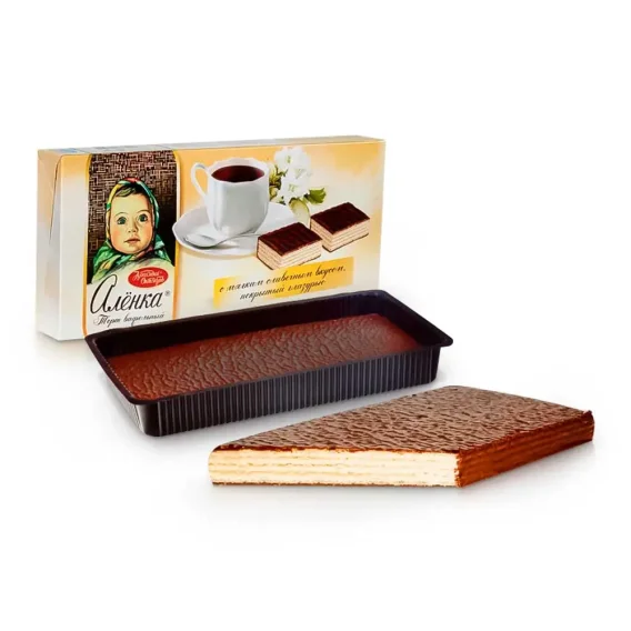 Waffeltorte - Alenka, mit cremiger Füllung, Roter Oktober, 250 g