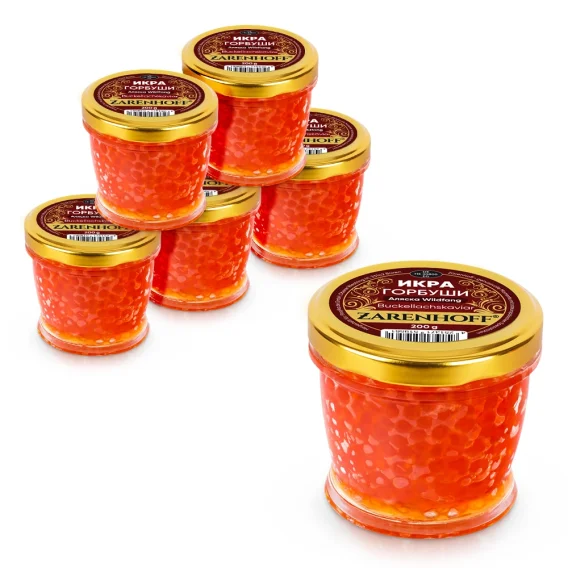 Икра горбуши из Аляски, 6 штук, 1,2 кг