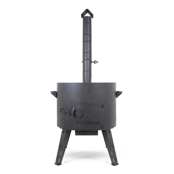 Печь - КазаноFF с дымоходной трубой, для казана 22 литра, Ø 49 см