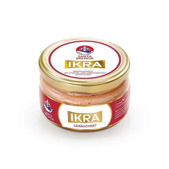 Brotaufstrich mit Capelin- und Herringsrogen, geräuchert, Santa Bremor, 160 g
