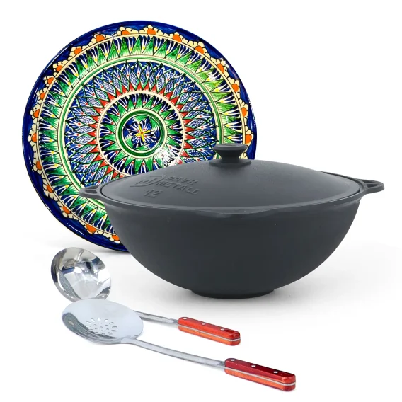 Set - Kasan 12 L + Lagan Ø 37 cm + Schaumlöffel 48 cm + Schöpfkelle 48 cm