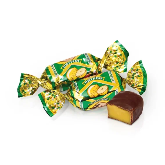 Schokokonfekt - Zitron, in kakaohaltiger Fettglasur, 300 g