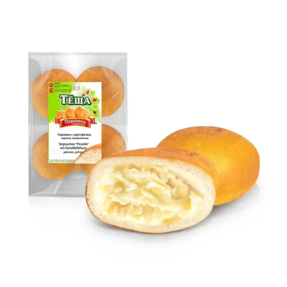 Piroshki, Teigtaschen, mit Kartoffeln, gebraten, Lackmann, 450 g