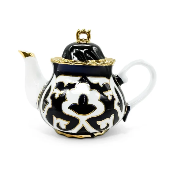 Teekanne Pahta Gul, mit Gold, Porzellan, 900 ml