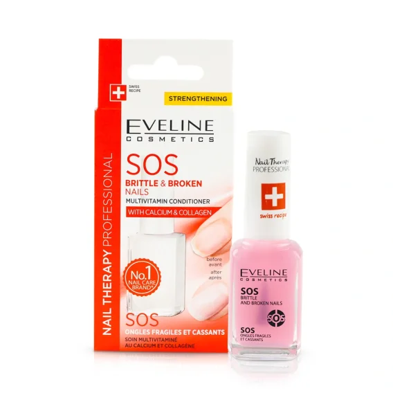 Nagelhärter SOS mit Calcium und Kollagen, Eveline, 12 ml
