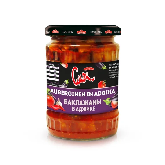 Auberginen in Adschika, 530 g