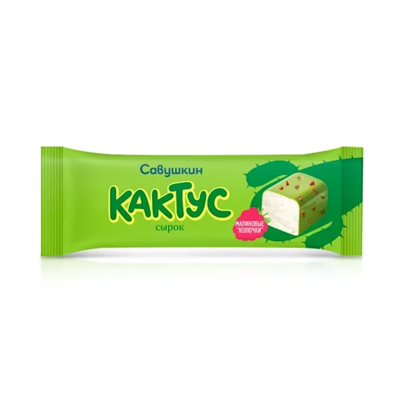 Quarkriegel in Glasur- Kaktus mit Marshmallow-Geschmack, Savuschkin, 40 g