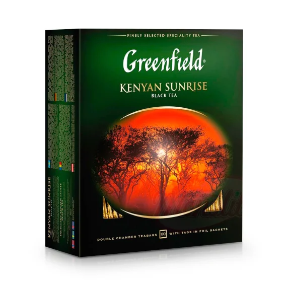 Чай чёрный - Kenyan Sunrise, Greenfield, 100 x 2 г