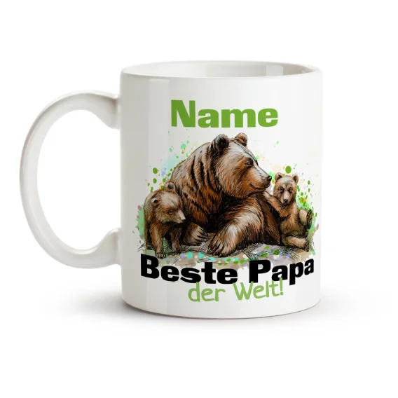 Namenstasse - Design Bester papa der welt, Keramik, 330 ml