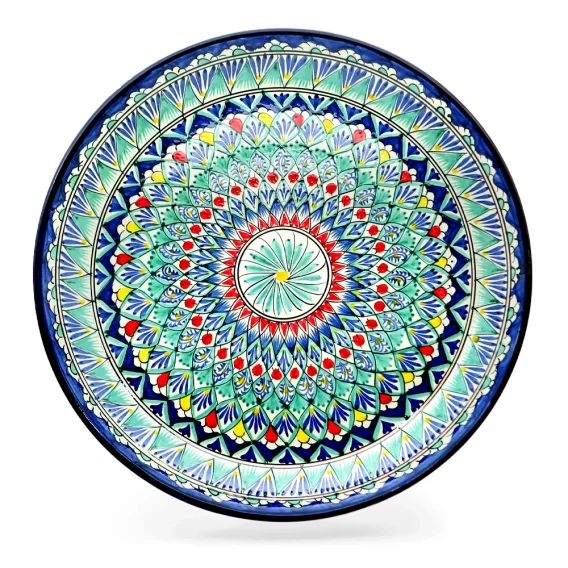 Lagan - Mehrob blau - MSV1 - Rischtan  Keramik, Handarbeit, Ø 37 cm