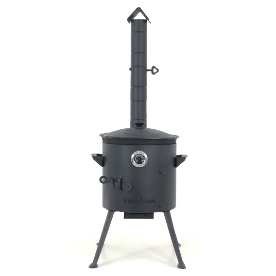 Учаг печь Ø 36 см + чугунный казан 10 л, Ø38,5 см, круглое дно + кухонные принадлежности, узбекский чугунный казан для гриля и плова