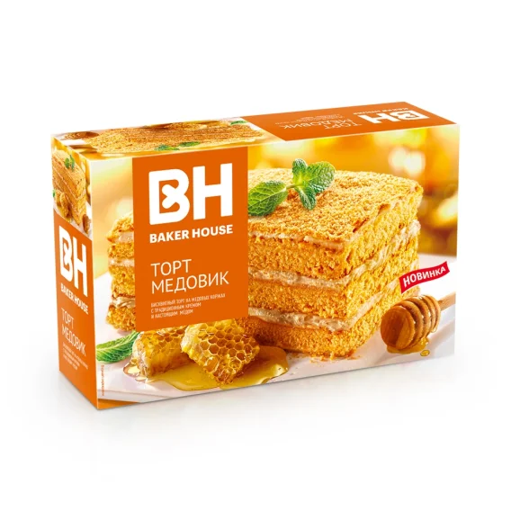 Торт бисквитный - Медовик, Baker House, 350 г