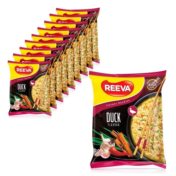 Instant Nudeln - REEVA, mit Entenfleischgeschmack, 10 х 60 g