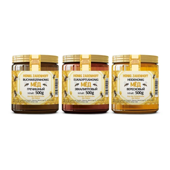 Honig-Set - Gesundheit, 3 Sorten, 3 х 500 g