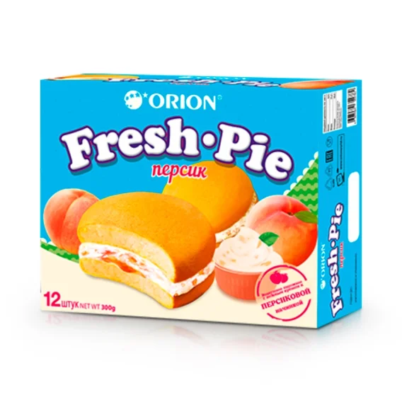 Gebäck - Fresh Pie, mit Pfirsichfüllung, Orion, 12 х 25 g   