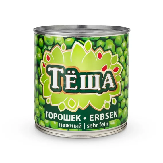 Зелёный горошек консервированный, Тёща, 425 г