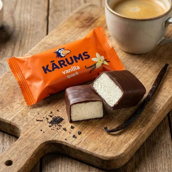 Сырок творожный c ванильным вкусом, глазированный, Karums, 45 г