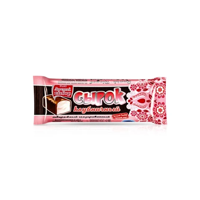 Quarkriegel in Glasur, mit Erdbeeregeschmack, Lutchiy Vibor, 38 g