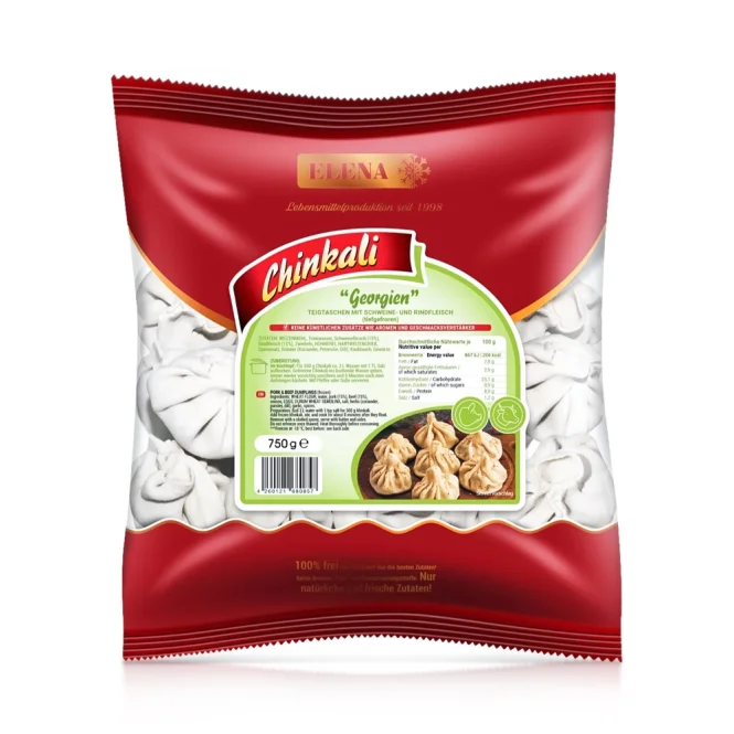 Хинкали с мясом свинины и говядины, Elena, 750 г
