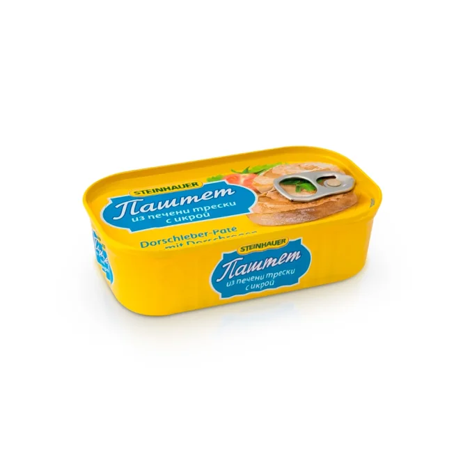 Dorschleber-Pate mit Dorschrogen, Steinhauer, 125 g