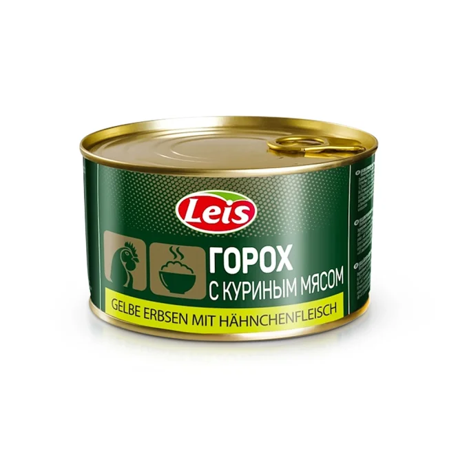  Каша гороховая с курятиной, Leis, 525 г
