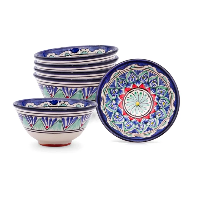 Schale Piala - Mehrob blau - MSV1 - 6 Stück - Risсhtan Keramik, 200 ml, Ø 11 cm