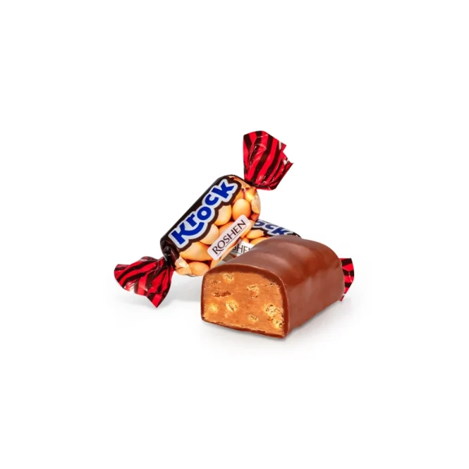 Schokokonfekt - Krock, mit Erdnuss-Karamell-Butter, Roschen, 300 g