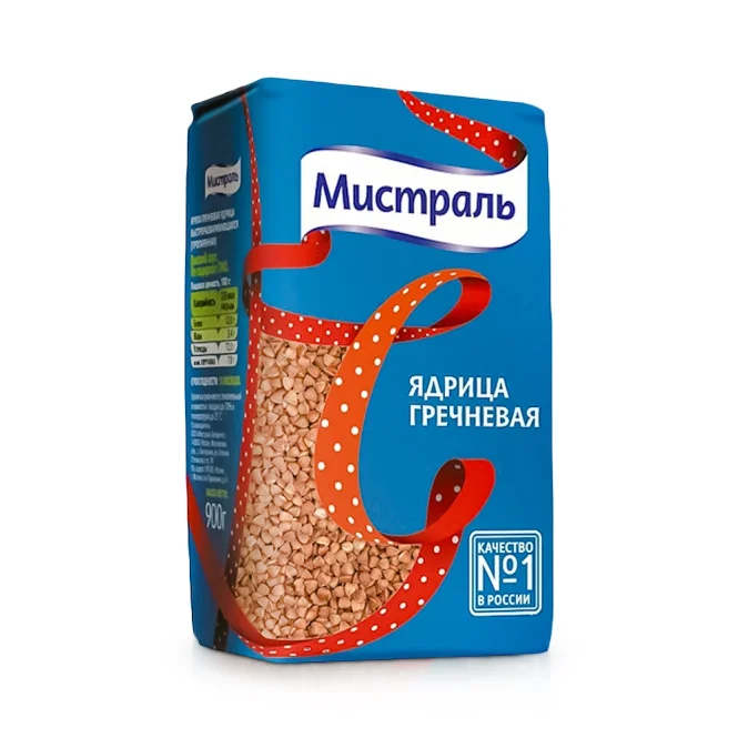 Крупа гречневая, Мистраль, ядрица, 900 г 