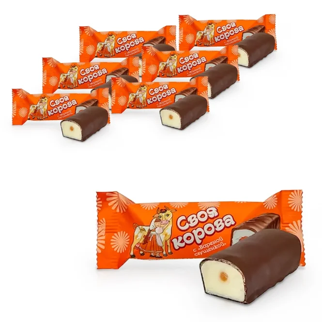 Сырок творожный, с варёной сгущёнкой, глазированный, Своя Корова, 7 х 40 г