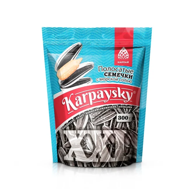 Sonnenblumenkerne mit Schale - Karpaysky, geröstet, gesalzen, 300 g