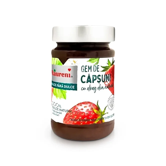 Konfitüre aus Erdbeeren, ohne Zuckerzusatz, Raureni, 250 g