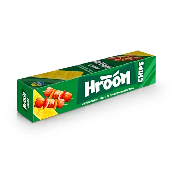 Kartoffelchips mit Sauerrahm mit Schaschlikgeschmack, Hroom, 50 g    