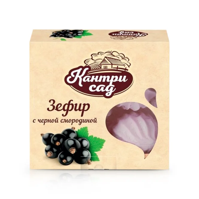 Зефир -  Кантри Сад, с кусочками чёрной смородины, 180 г