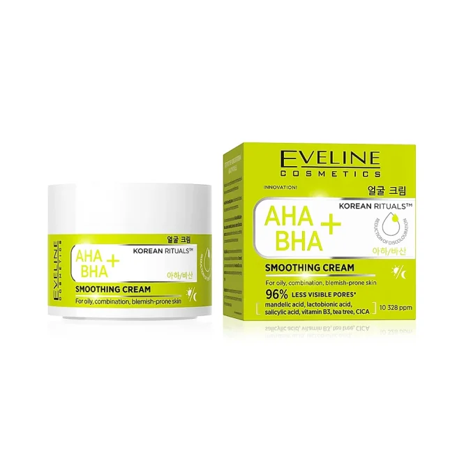 Gesichtscreme - Glättend, Koreanisches Ritual, AHA BHA, Eveline, 50 ml