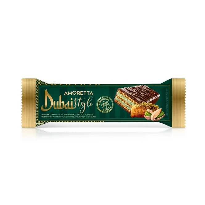 Waffelriegel - Dubai, mit Pistaziencreme und Kadayif-Teig, Mieszko, 40 g
