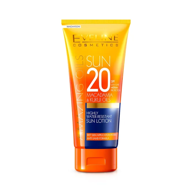 Лосьон для лица солнцезащитный, водостойкий, SPF 20, Eveline, 200 мл