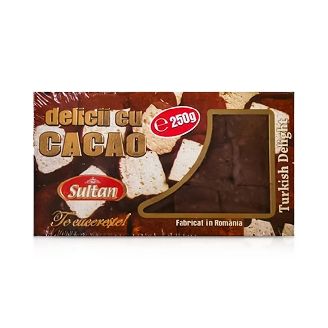 Orientalische Süßigkeiten - Rachat-Lukum mit Kakao, Sultan, 250 g