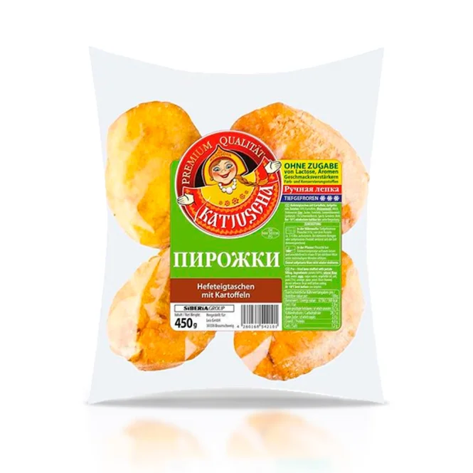 Piroshki, Teigtaschen, mit Kartoffeln, gebraten, Katjuscha, 450g