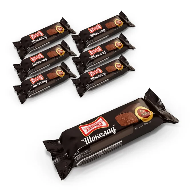 Quarkriegel, mit Schokoladengeschmack, glasiert, Zlagoda, 7 х 36 g