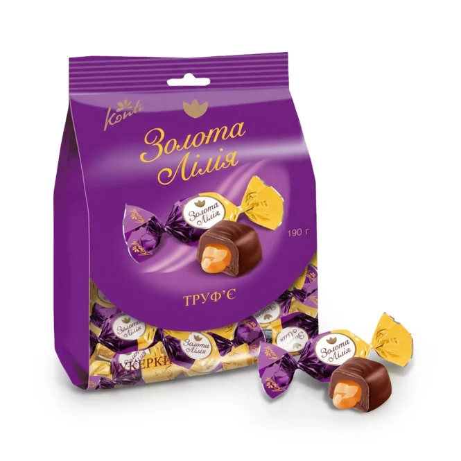 Toffikonfekt - Golden Lily Trufie, mit einer Füllung, Konti, 190 g