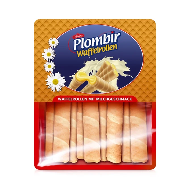 Waffelrollen - Plombir, mit Milchgeschmack, Dovgan, 400 g
