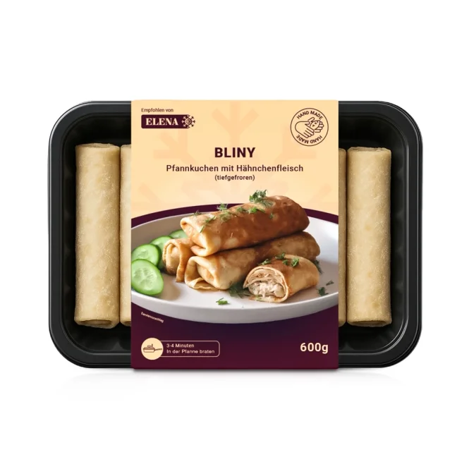 Bliny, Pfannkuchen mit Hähnchenfleisch, Elena, 600 g