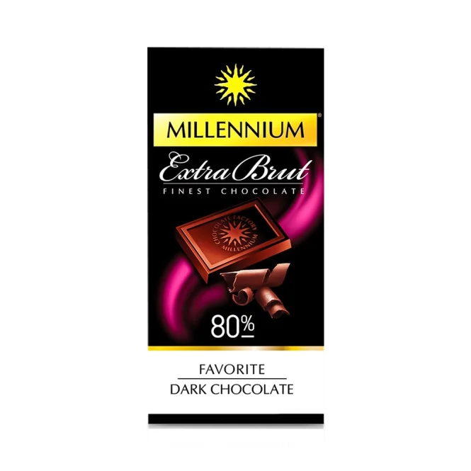 Schwarze Schokolade - Favorite, 80%, Millennium, 100 g